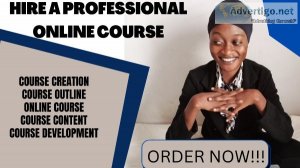 I will write online course content course development course out