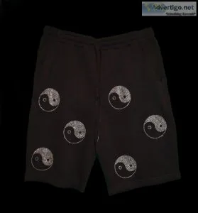 API The Label s New Rhinestone Yin-Yang Sweat Shorts&nbsp