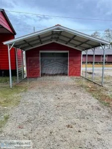 20X26X8 CARPORT WITH STORAGE COMBO UNIT