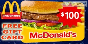 Free 100 McDonald s Gift Card