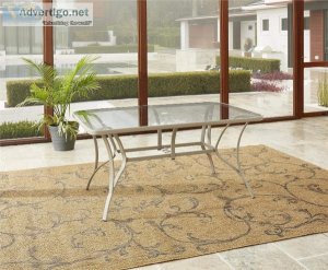 NEW Cosco Outdoor Living 88646BGPE Paloma Dining Table 50in x 28