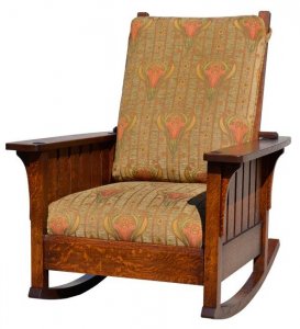 Antique Stickley Rocking Chair Landjg - Oak Park Home and Hardwa