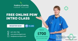 Become a Personal Support Worker now