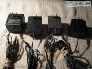 Sold as one Lot  4 Assorted Wall Wart Power Supplies