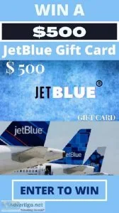 Free JetBlue 500 Gift Card