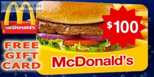 Free 100 McDonald s Gift Card