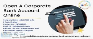 Now, you can open a corporate bank account online with the exper
