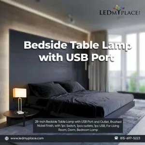 Buy Bedside Table Lamp with USB Port at Cheap Prices