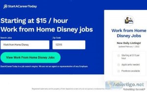 StartACareerToday - Work From Home Disney Job - (US)