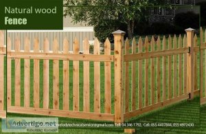 Wooden fence in dubai uae