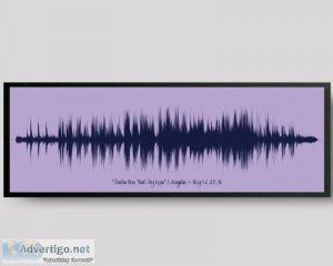 Get Your Wedding Song Printed on a Canvas by Artsy Voiceprint