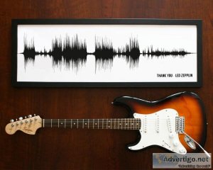 Song Sound Wave Art Framed Musician Gifts  Artsy Voiceprint