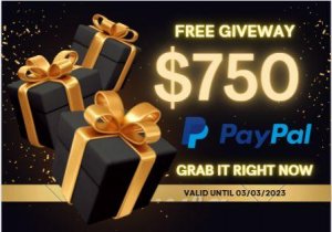 PayPal GIFTCARD 750 Giveaway