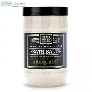 37 OZ. AMBERWOOD MEN MUSCLE SOAK BATH SALTS
