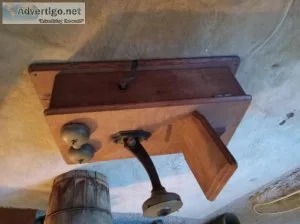 Original antique wall phone with hand piece