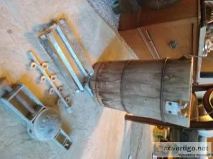 Antique wooden ice cream maker