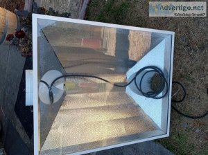 1000 watt Ex ex large wide scoop grow hood 10" vent tempered