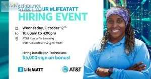 Dallas area Technician Hiring Event Wednesday Oct. 12th - 5000 s