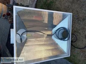 1000 watt Extra large wide scoop grow hoods with tempered glass 