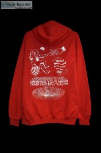 Check Out Unwind Your Mind Red Hoodies for women at API The Labe