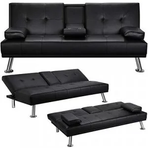 Yaheetech Convertible Sofa Bed Adjustable Couch Sleeper Modern F