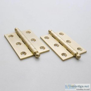 2 Inch Solid Brass Butt Hinge with Ball Tips - Oak Park Home