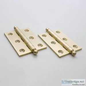 2 Inch Solid Brass Butt Hinge with Ball Tips - Oak Park Home