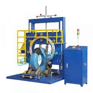 Tyre wrapping machine coil stretch wrapper