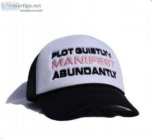 Get Your Plot Quietly Black Puff Embroidered Hat from API The La