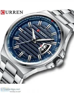Best CURREN New Men Business Watch Full Steel Quartz Top Brand L