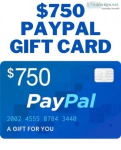 FREE GIVEAWAY Grab a 750 PayPal Gift Card Now