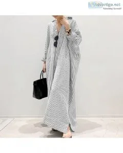 New Summer Long Fashion Cotton Linen Striped Cardigan Loose Larg