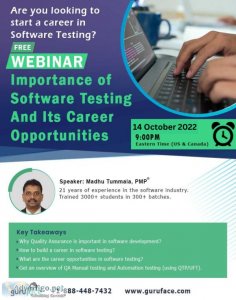 Free Webinar on Software Testing and Career Opportunities