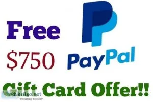 FREE GIVEAWAY Grab a 750 PayPal Gift Card