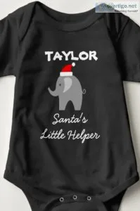 Customize Baby Santa s Little Helper Christmas One Piece Bodysui
