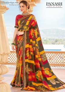 Shop Pure Georgette Sarees Online Collection  Panash India