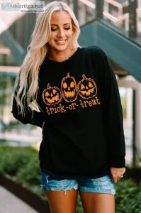 trick-or-treat graphic Halloween sweatshirt