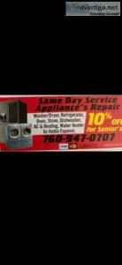 APPLIANCE REPAIR  AC and HEATING  ALL MAKES and MODELS
