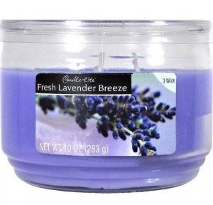 10 oz. 3 WICK SCENTED FRESH LAVENDER BREEZE CANDLE