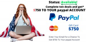 F a 750 PayPal Gift Card Now