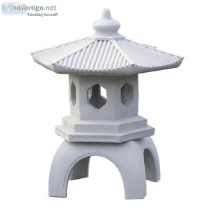 Cast Stone Garden Pagoda Sculpture  Oak Park Home and Hardware