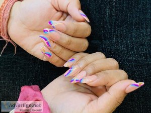 MAKE YOUR NAIL LOOK BEAUTIFUL WITH GLITTER NAIL EXTENSION