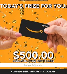 Claim your 500 Amazon gift card