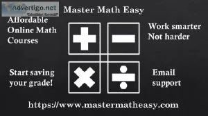 YOU CAN START IMPROVING YOUR MATH GRADE FOR LESS THAN A 1 A DAY
