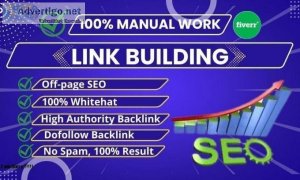 I will do white hat SEO link building or backlink service manual