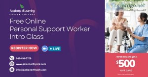 Become a Personal Support Worker now
