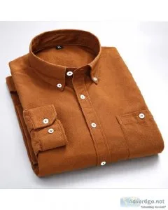 Men s Corduroy Long Sleeve Cotton Spring Autumn Slim Fit Casual 