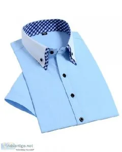 High Quality Short Sleeve Non Iron Fashion Double Layer Mens Dre