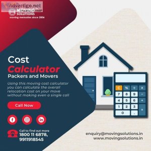 Best tool for packers and movers cost calculator - estimate your