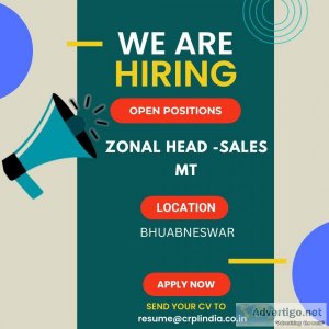 Zonal Head -Sales MT Job Vacancy in India